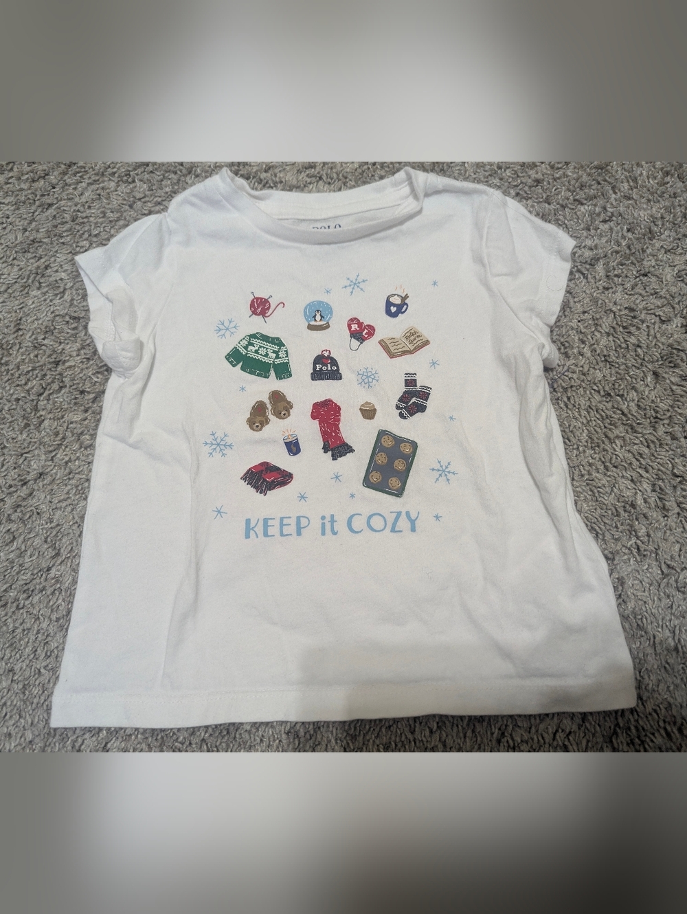 Polo Ralph Lauren Keep It Cozy Winter Graphic Tee - White